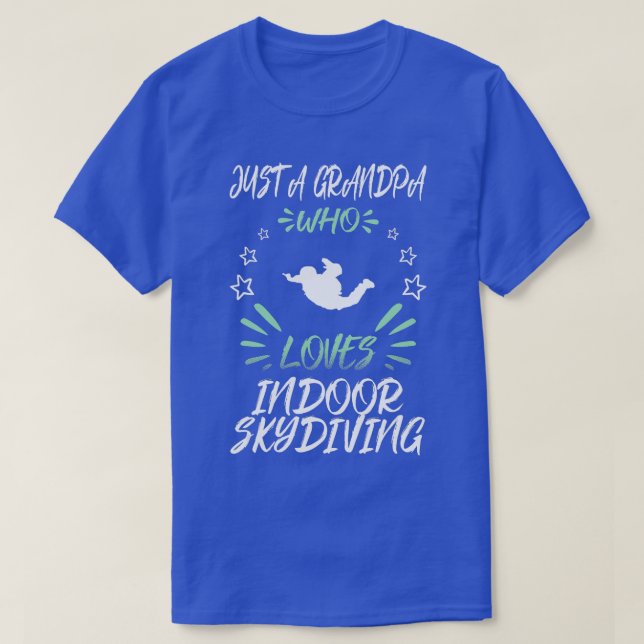 Camiseta Só Um Avô Que Ama O Skydiving Interior (Frente do Design)