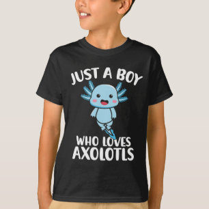 Camiseta Só um garoto que ama Axolotls