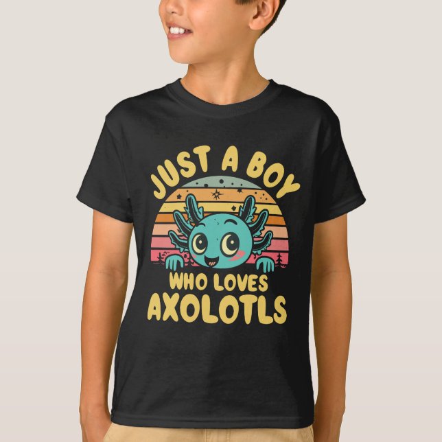 Camiseta Só um garoto que ama Axolotls (Frente)