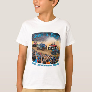 Camiseta Só um garoto que ama caminhões monstros