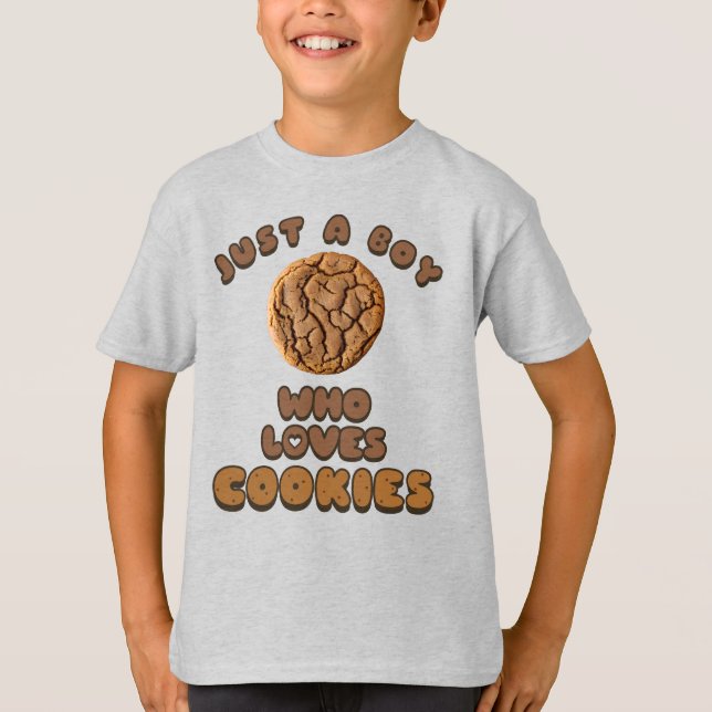 Camiseta Só um garoto que ama Cookies (Frente)