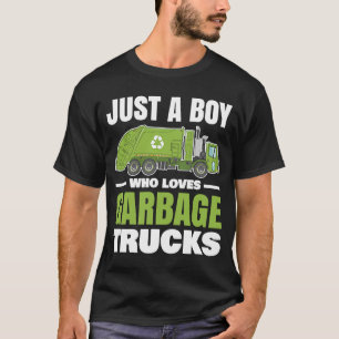 Camiseta Só um garoto que ama garotos de caminhão de lixo