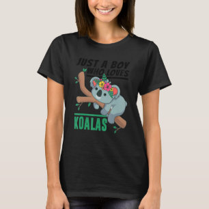 Camiseta Só um garoto que ama Koalas Engraçado Koala Urso