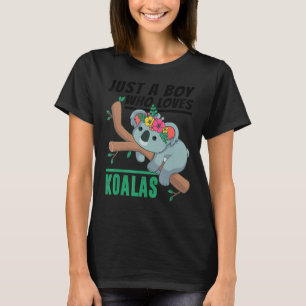 Camiseta Só um garoto que ama Koalas Engraçado Koala Urso
