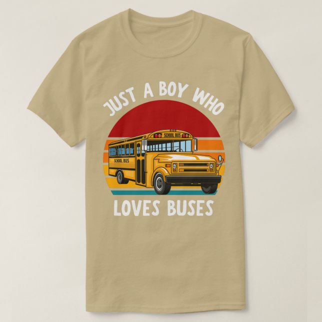 Camiseta Só um garoto que ama ônibus 1 (Frente do Design)