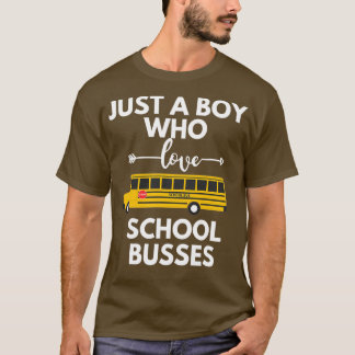 Camiseta Só um garoto que ama ônibus escolares