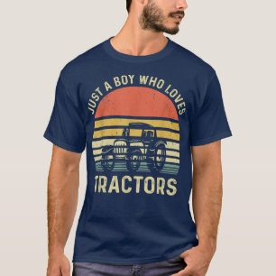 Camiseta Só um garoto que ama os tratores, fazendeiro de ce