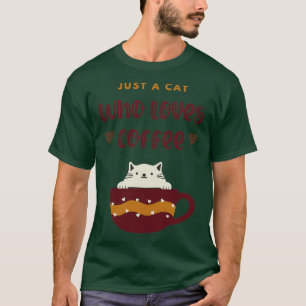 Camiseta Só um Gato que ama o Dia Nacional Barista do Café
