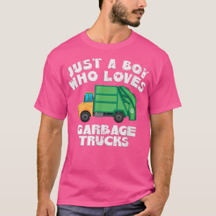 Camiseta Só Um Menino Que Adora Caminhões De Lixo Meninos