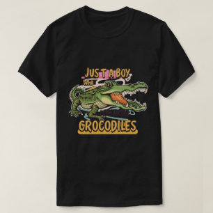 Camiseta Só Um Menino Que Adora Crocodilos De Alligador