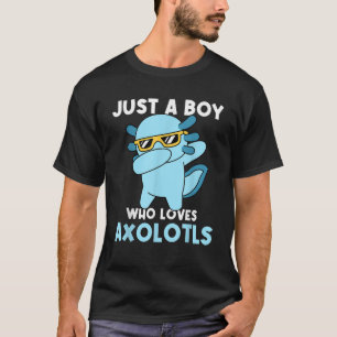 Camiseta Só um menino que ama Axolotls, um garoto Kawaii fo