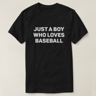 Camiseta Só um menino que ama beisebol