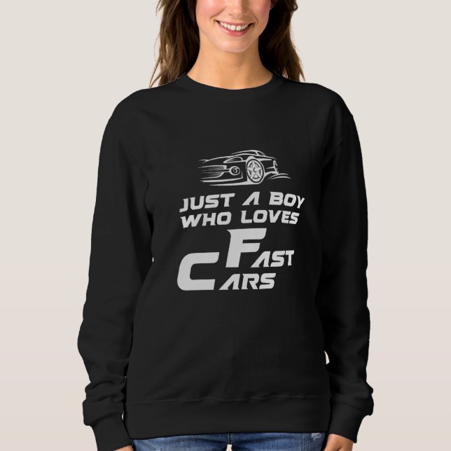Camiseta Só Um Menino Que Ama Carros Rápidos Ra (Frente)
