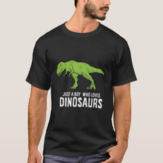 Camiseta Só Um Menino Que Ama Dinossauros Um Dinossauro Bon
