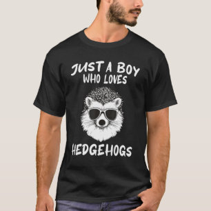 Camiseta Só Um Menino Que Ama Hedgehogs Engraçado Hedgehog