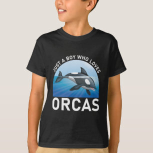 Camiseta Só um menino que ama Orcas Whales