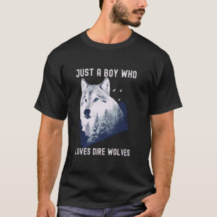 Camiseta Só um menino que ama os lobos da morte