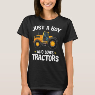 Camiseta Só um menino que ama os tratores, Fazendas, rapaze