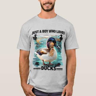 Camiseta Só um menino que ama patos - Pato-Pato-Pato-Camisa