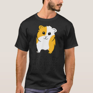 Camiseta Só um menino que ama porcos guineenses