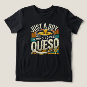 Camiseta Só um menino que ama Queso - queijo divertido