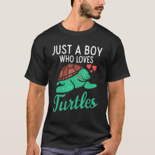 Camiseta Só Um Menino Que Ama Tor Aquático De Tartarugas