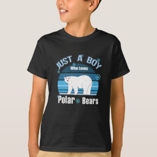 Camiseta Só Um menino que ama Urso Polar