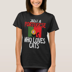 Camiseta Só Um Português Que Ama Gatos Para Portugal