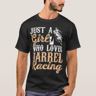 Camiseta Só Um Que Adora A Vintagem do Cavalo de Barrel Rac
