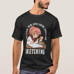 Camiseta Só Um Que Ama O Anime Ra E Desenhando Kawaii Ani