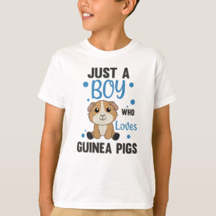 Camiseta Só um rapaz que a Guiné Pig ama um animal doce