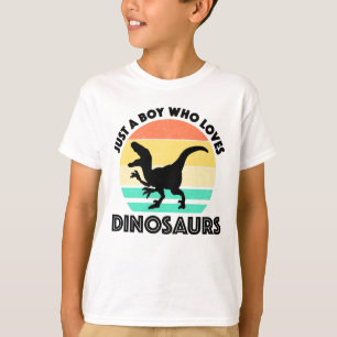 Camiseta Só Um Rapaz Que Adora Dinossauros
