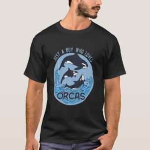 Camiseta Só Um Rapaz Que Ama A Baleia Orca Do Orcas Sea