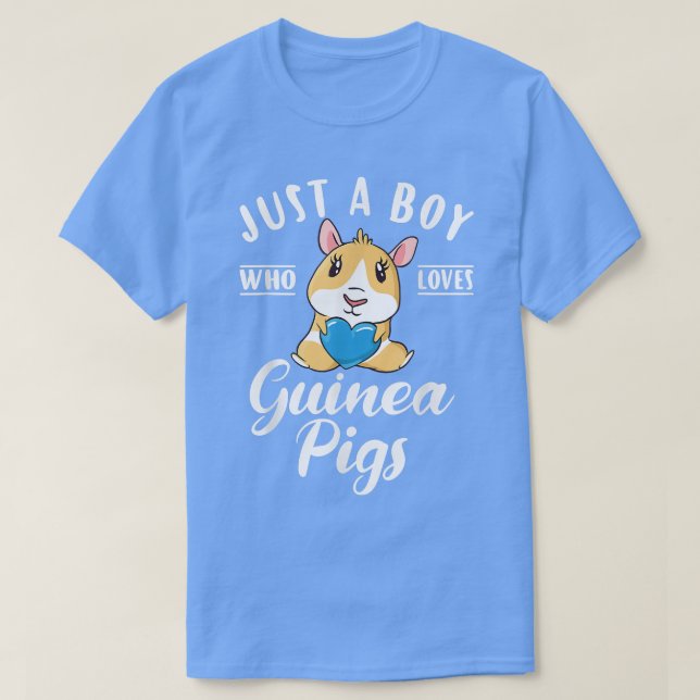 Camiseta Só um rapaz que ama Guiné Pig Cute (Frente do Design)