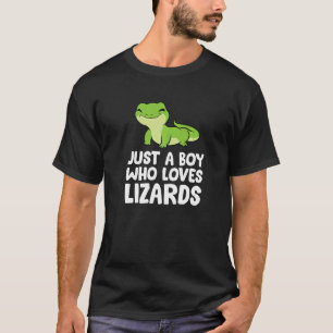 Camiseta Só um rapaz que ama Lizards répteis Lizard Boy
