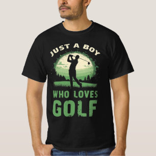 Camiseta Só um rapaz que ama o Golf Club Golfer Golfing Kid