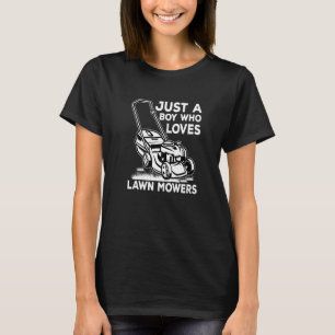 Camiseta Só um rapaz que ama o Lawn Mowers Colheita B