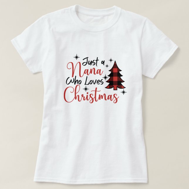 Camiseta Só uma avó que ama o Natal (Frente do Design)