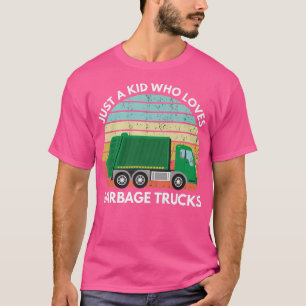 Camiseta Só Uma Criança Que Adora Caminhões De Lixo