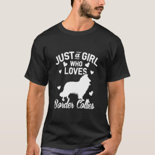 Camiseta Só Uma Garota Que Adora Border Collies T-