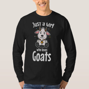 Camiseta Só Uma Garota Que Adora Goats Fazenda Animal Ranch