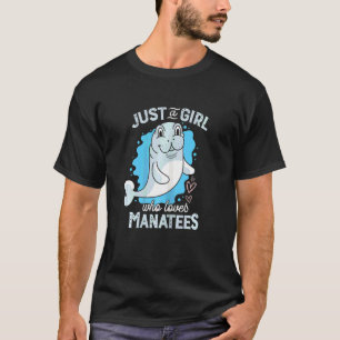Camiseta Só Uma Garota Que Adora Manatees Trabalho de arte