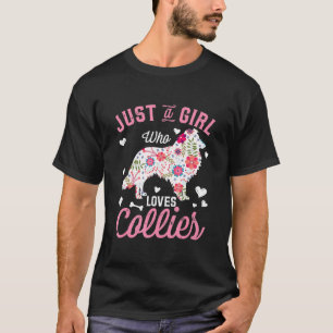 Camiseta Só Uma Garota Que Adora O Border Collie Para Cach