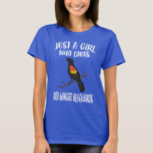 Camiseta Só Uma Garota Que Adora Pássaros Negros De Asas 