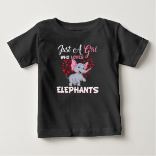 Camiseta Só Uma Garota Que Adora Presentes De Elefantes