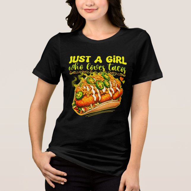 Camiseta só uma garota que adora tacos (Frente)