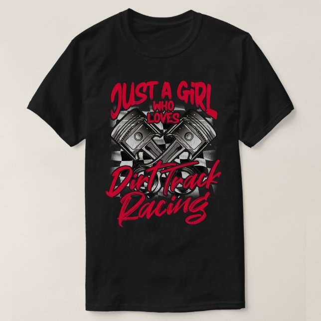Camiseta Só uma garota que ama a corrida de terras (Frente do Design)