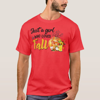Camiseta Só uma garota que ama a picada de outono