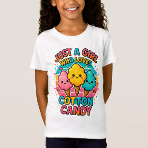 Camiseta Só uma garota que ama algodão doce