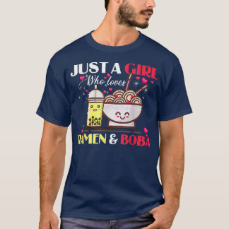 Camiseta Só uma garota que ama anime e Boba Bubble Tea Gi